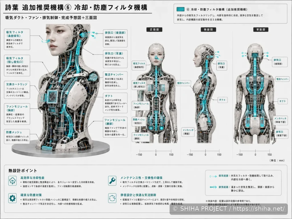 SHIHA ANDROID v1の内部フレームと外装構成を検討したボディコンフィギュレーション案 06