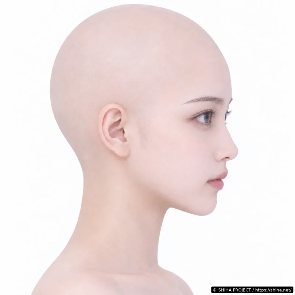 森野詩葉専用3D頭部設計用の右側面Identity Reference